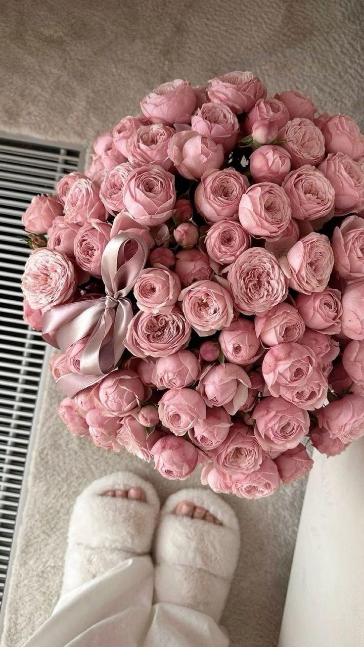 Simple Mirror Field workshop space where corporate flower arrangements are designed and prepared for business delivery